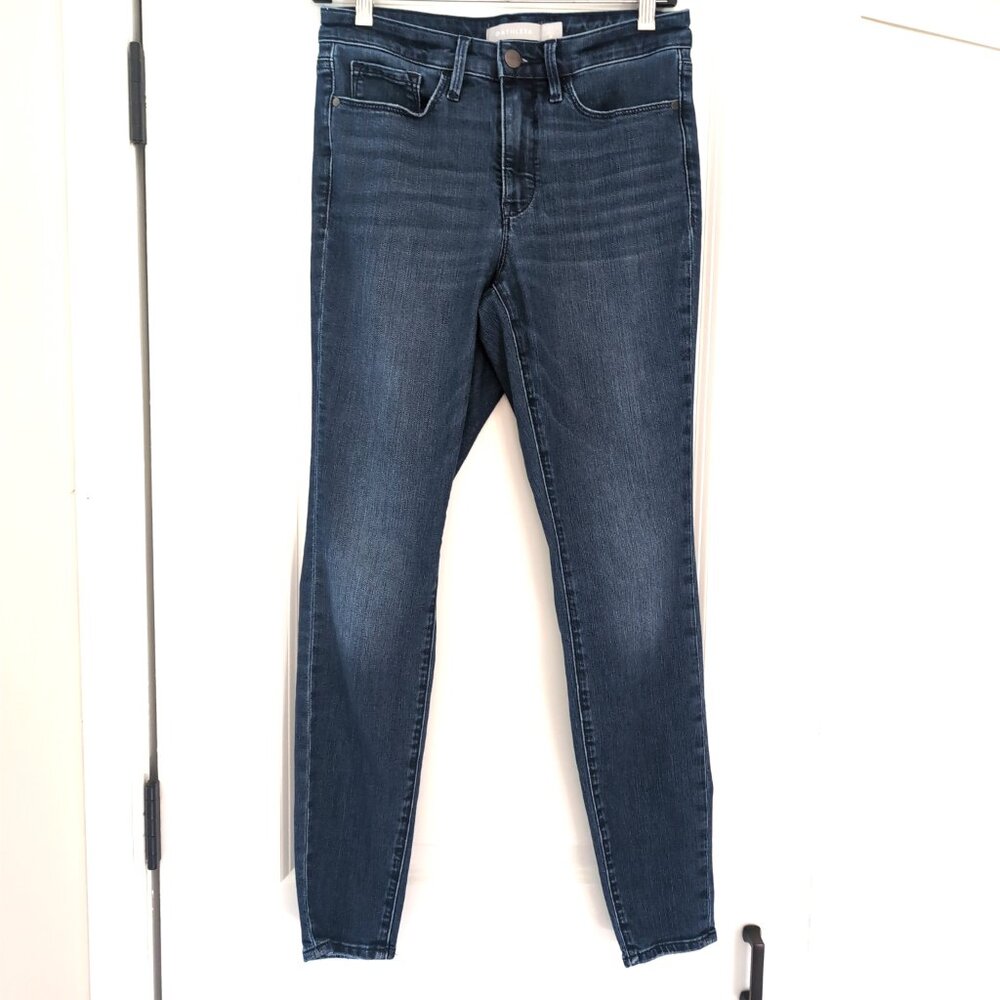 Athleta Sculptek Jeans Women's 4 Blue Medium Wash Ultra Skinny Stretch Faded